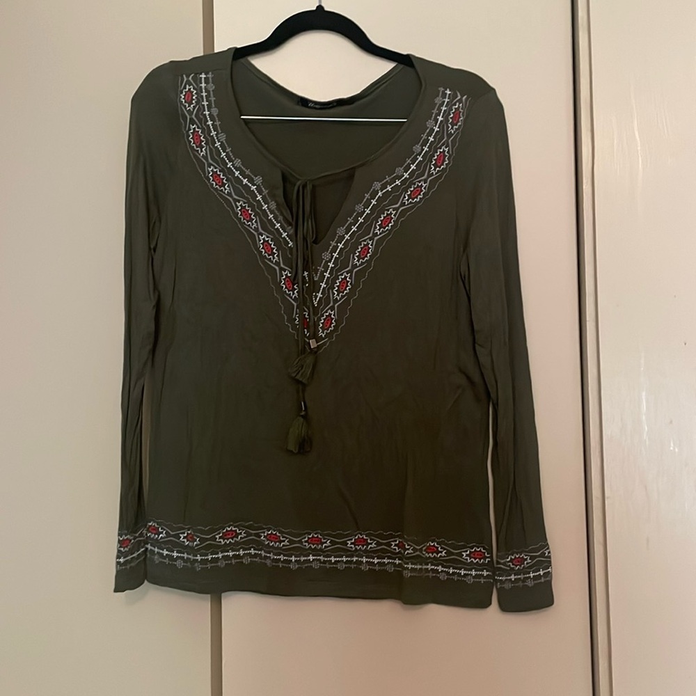 Green blouse